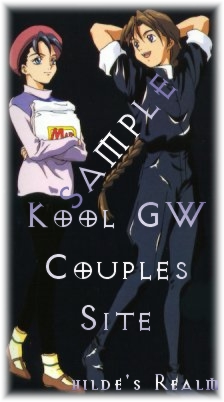 Must have a Gundam Wing site dedicated to one of the couples. Preferably non-yaoi.