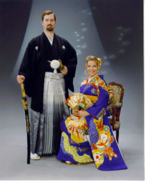 C and J in Kimono