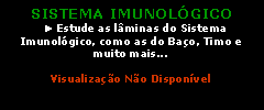 Caixa de texto: SISTEMA IMUNOLÓGICO
► Estude as lâminas do Sistema Imunológico, como as do Baço, Timo e muito mais...
Visualização Não Disponível