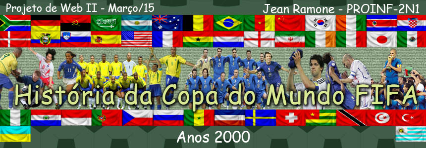 banner História da Copa do Mundo FIFA - Anos 2000.