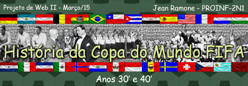 História da Copa do Mundo FIFA - Anos 30 e 40.
