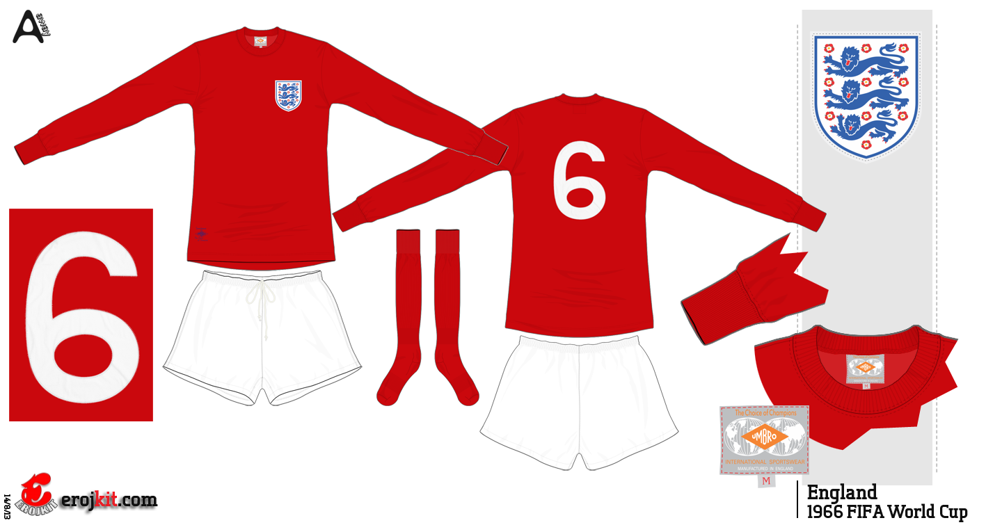 Uniforme Inglaterra 1966