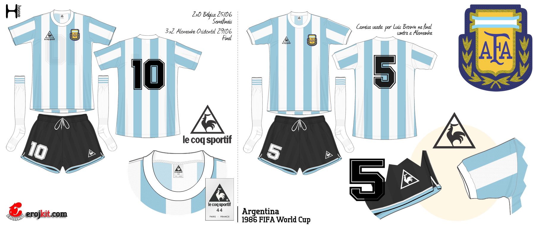 Uniforme Argentina 1986