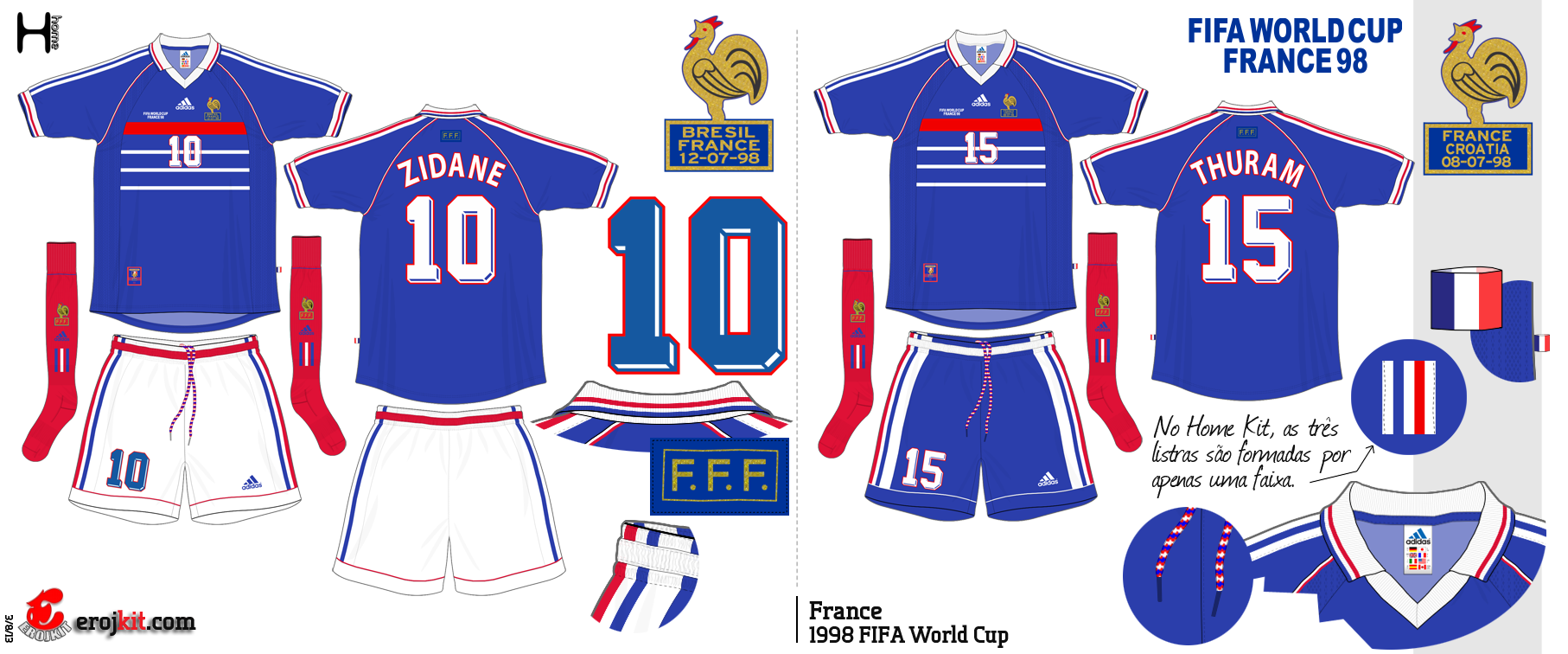 Uniforme França 1998