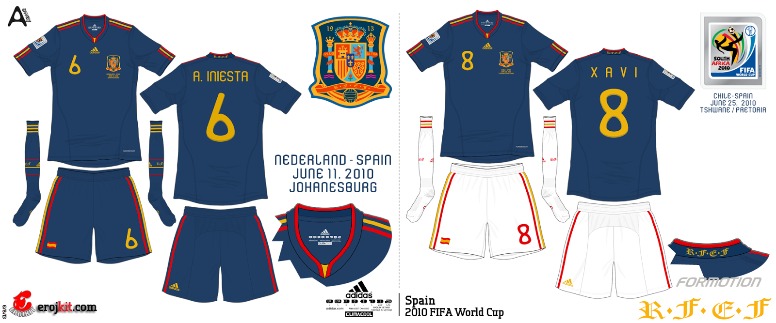 Uniforme Espanha 2010