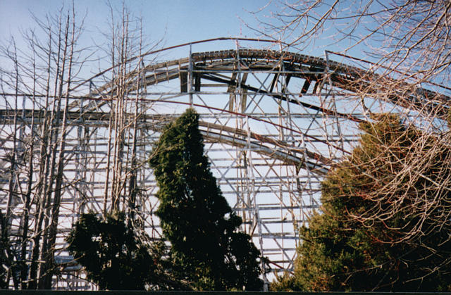 The lift-hill of the historical Coaster
