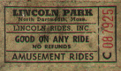 An old ticket for Lincoln Park