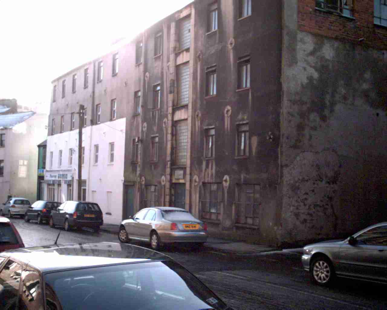 This is a photograph of the former premises of  the G Scott shirt factory. 