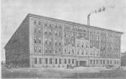 This is  an early  photograph  of the Hogg & Mitchell shirt factory circa 1898.
