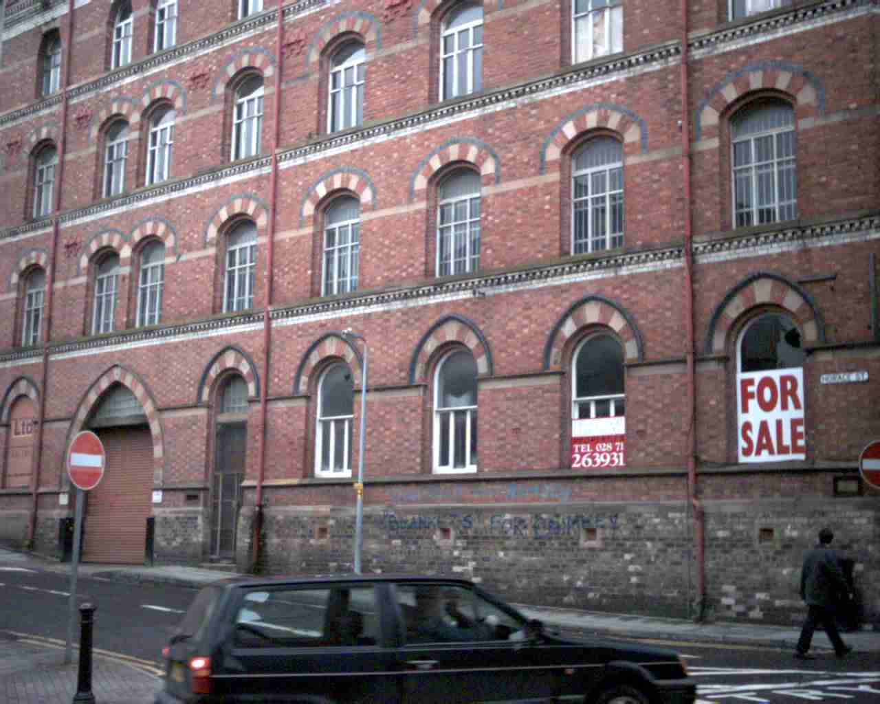 This is a photograph of the now derelict shirt factory of Welch Margetson.