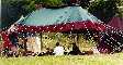A pavilion in the  Perki Karmaki encampment. Copyright � Jenny Baker.