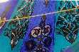 Detail of the hand painted interior. Copyright � Jenny Baker.