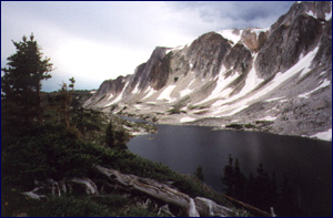 Lookout Lake with Medicine Bow Peak behind