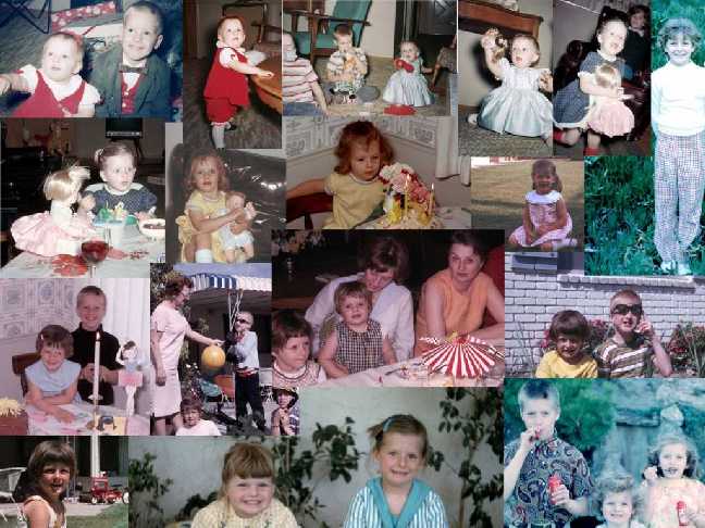 Collage (2 of 2) of Dana Smith's Young Years.