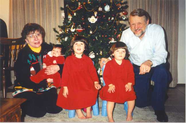 Photo of Joie, Harry and Grand Kids, December 1998.