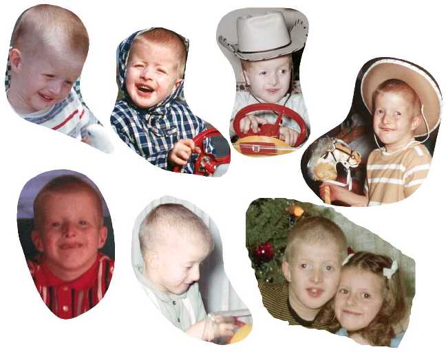 Collage of Mike Smith's Young Years.