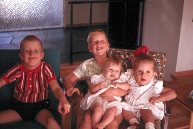 Photo of My Four Kids, August 1963.