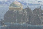 Temple Island from clear-cut area on Jungle Island
