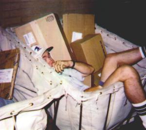Taking a break at the Rumford Post Office..circa 1993