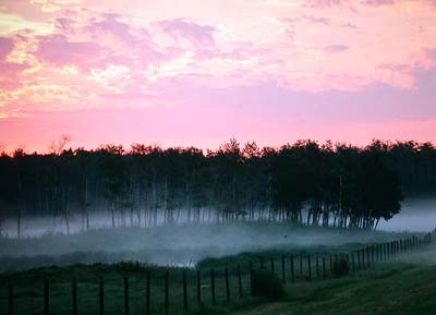 Auringonnousu Elk Islandin kansallispuistossa (Alberta, elokuu -03)