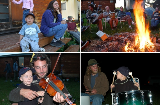 Timin ja Bethin l�ksi�iset, George Lake, Alberta 26.6.-04