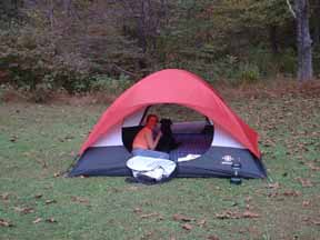 Me and Abby in the tent