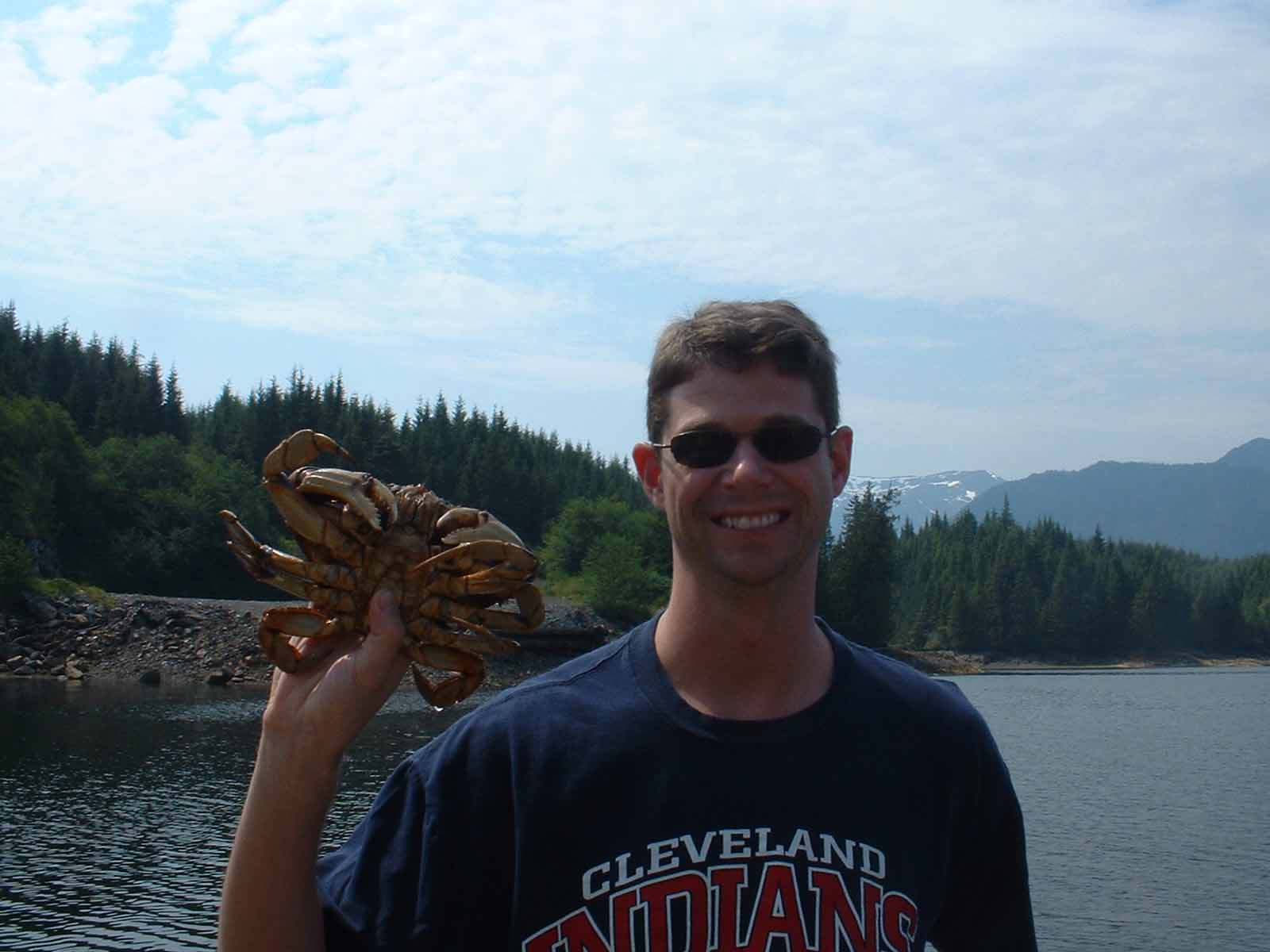 Jeff and a crab