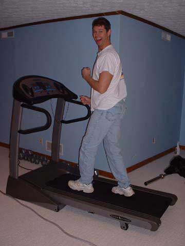 Jeff and our Treadmill