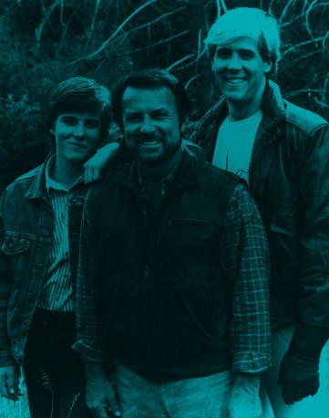 Shane, Robert, and Christian Conrad as Cody, Jesse, and Matt Hawkes