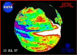 The red is El Ni�o