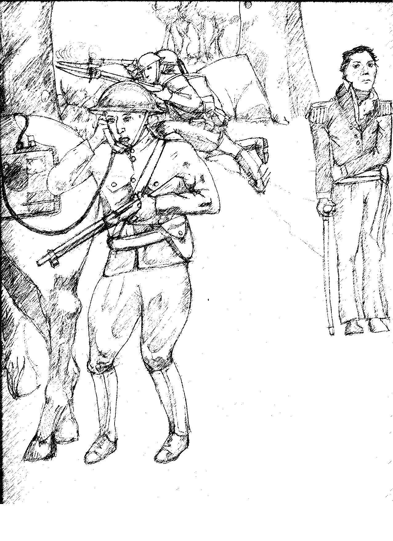 Illustration of Choctaw code talkers