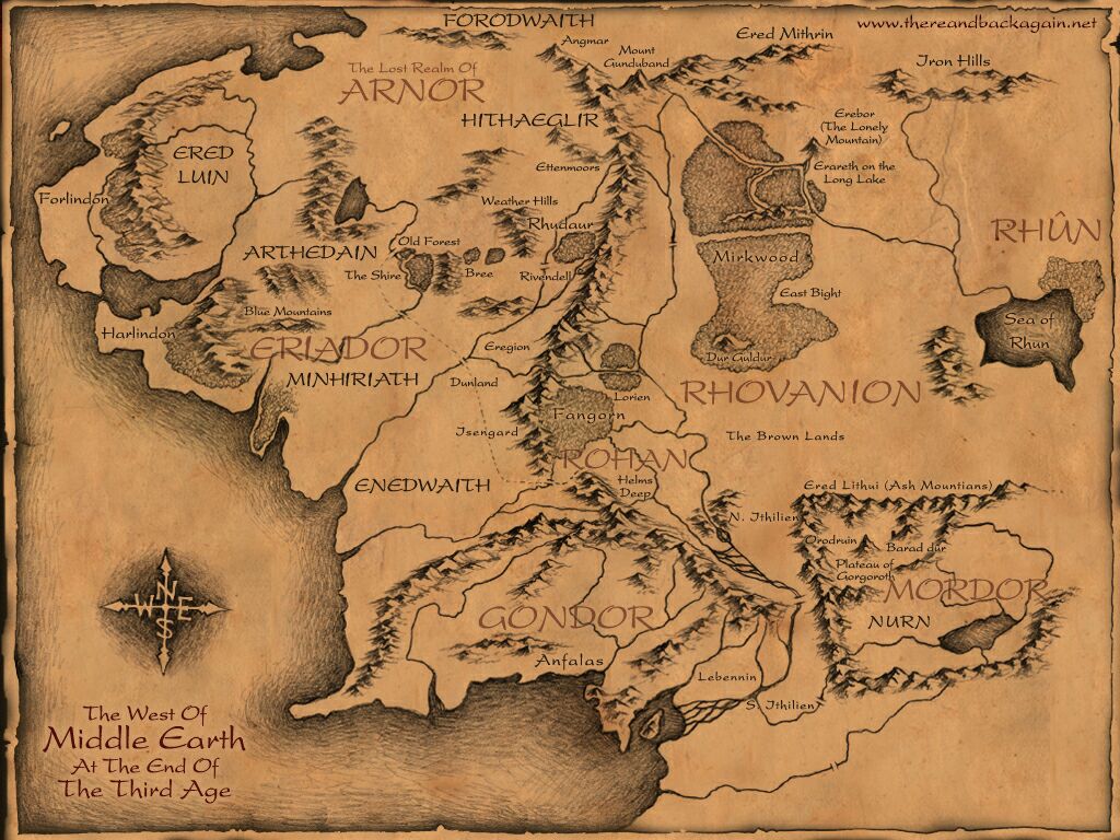 Middle earth locations