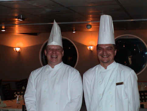 K�chenchef Frank und Konditormeister Jan beim Strahlen