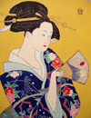 girl with fan