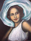 painting Lady with Hat