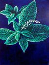 Green flower painting