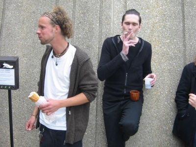 S&eacute;bastien Maurel and Denis Aubert at the public presentation of the MAO class 
					  at the Atheneum, Dijon, France, May 26, 2005