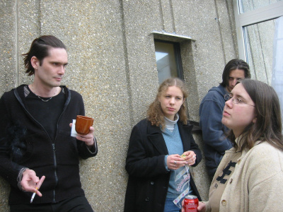 Denis Aubert, Oph&eacute;lie H&eacute;bert and friends at the public presentation of the MAO class 
					  at the Atheneum, Dijon, France, May 26, 2005