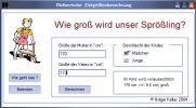 Kindergr��enberechnung - Screen