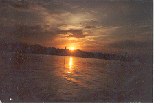 View of Sunset from New York Houseboat (Nagin Lake).