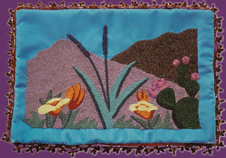 Challah cover beaded and sewn by Holley Bakich