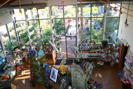 The downstairs gallery
