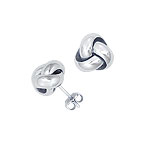 18 KARAT WHITE  GOLD EARRING