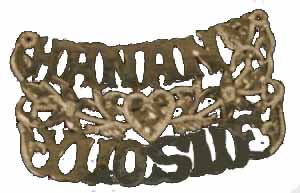 18 karat gold name with box chain