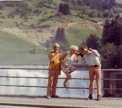 Blowing our Swiss Mountain 'Horns'.