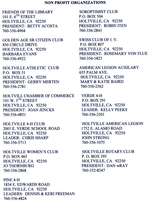 IF YOU KNOW OF ANY MORE ORGANIZATIONS OR CLUBS PLEASE TELL ME, THANKS!