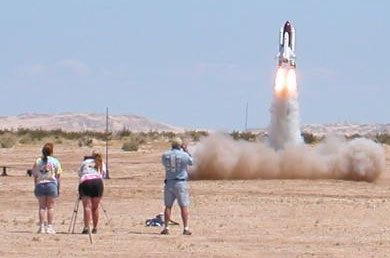 Here is the "Space Shuttle" blast off during Nat'l Rocket Launch! To the moon & beyond!