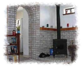 Doorway from living room to dining room and kitchen