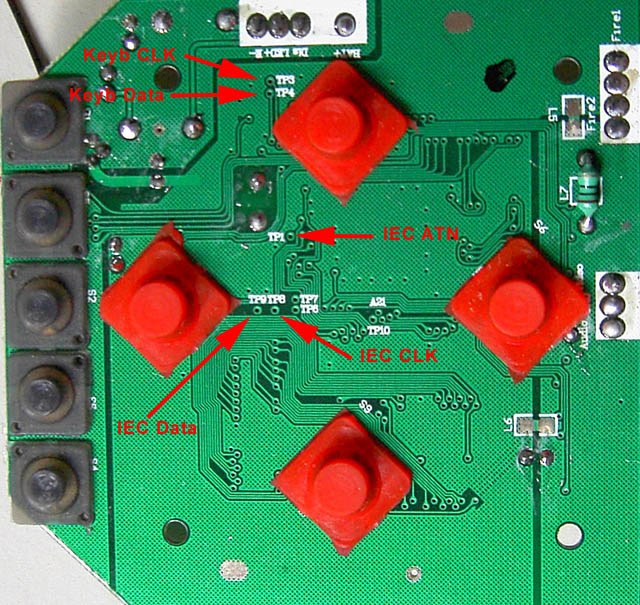 Keyboard/Disk drive solder points