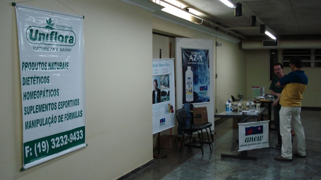 VII Simp&oacute;sio M&eacute;dico Acad&ecirc;mico de Homeopatia da Unicamp: o sagu&atilde;o antes do in&iacute;cio do evento.